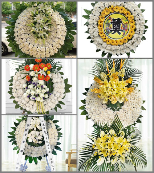 福建漳州平和县坂仔镇和平村花圈速递