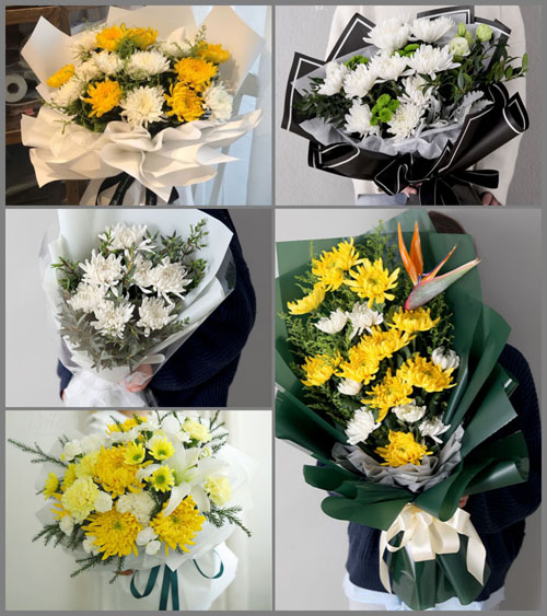 福建漳州平和县坂仔镇和平村白事花束代送